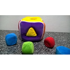 Brinquedo de Encaixar Formas Cubo Didatico Educativo Para Bebes