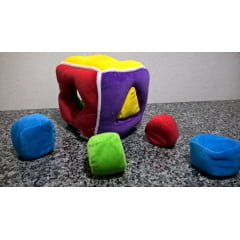 Brinquedo de Encaixar Formas Cubo Didatico Educativo Para Bebes