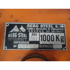 Trole Talha Manual Berg Steel Capacidade 1 tonelada 1000 kg usada