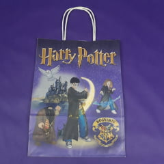 Kit 5 Sacolas de Papel Tema Harry Potter Para Festa Evento Brinde Reutilização