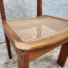 Cadeira Assento de Palha Antiga Usada